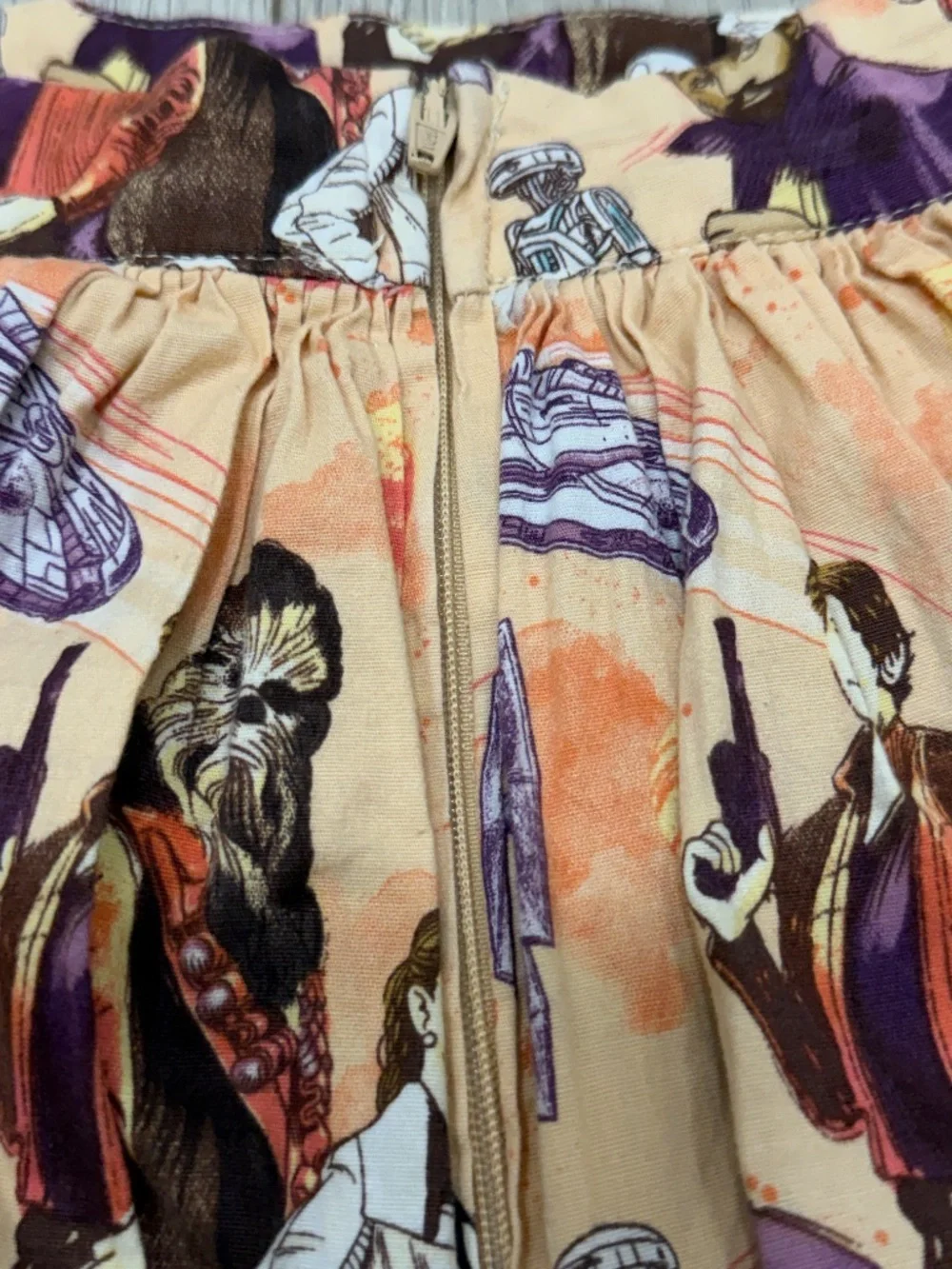 Star Wars Her Universe XS Character Print Cotton Full Midi Disney Skirt